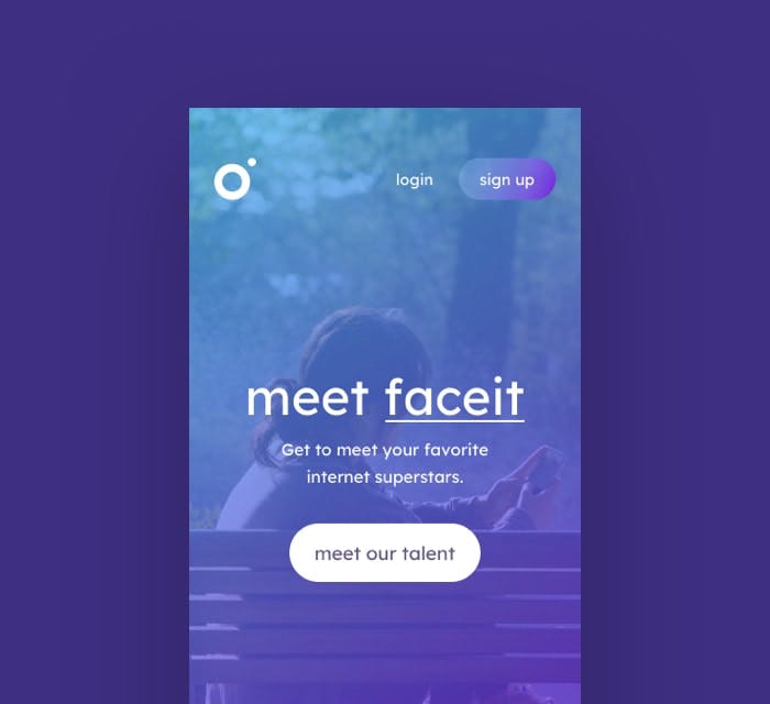 Faceit project screenshot
